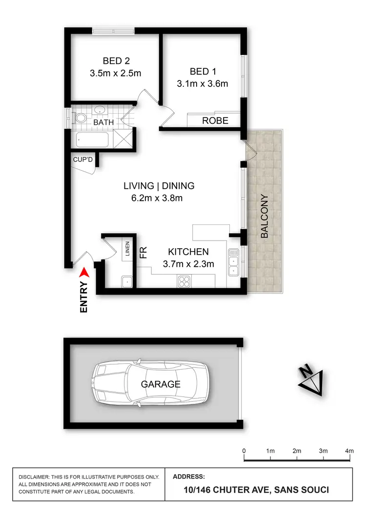 Floorplan of Homely unit listing, 10/146-148 Chuter Avenue, Sans Souci NSW 2219