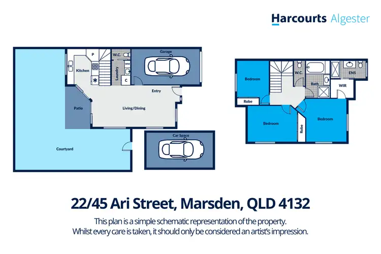 Floorplan of Homely townhouse listing, 22/45 Ari Street, Marsden QLD 4132
