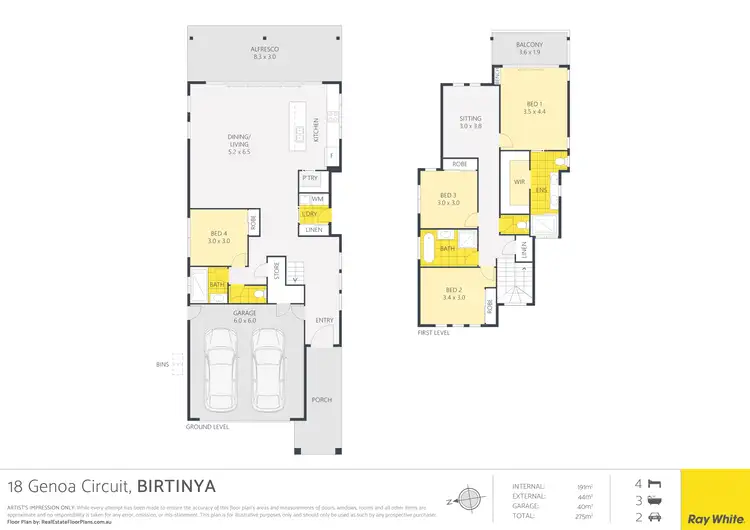 Floorplan of Homely house listing, 18 Genoa Circuit, Birtinya QLD 4575