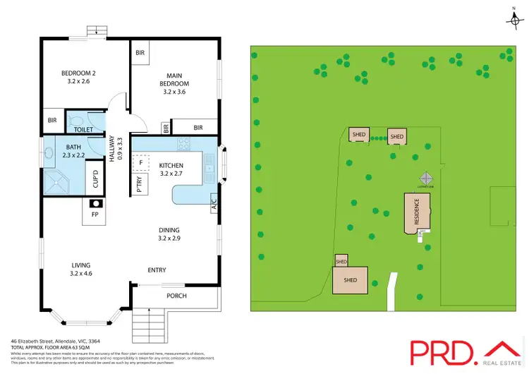 Floorplan of Homely house listing, 46 Elizabeth Street, Allendale VIC 3364