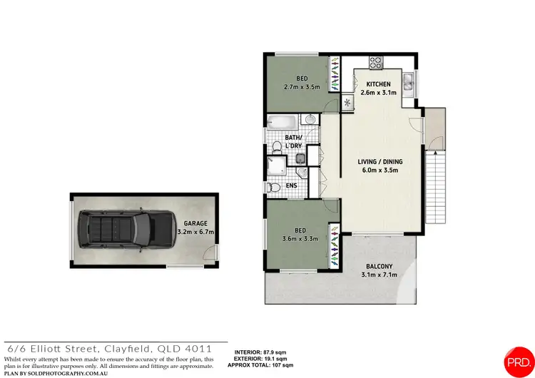 Floorplan of Homely unit listing, 6/6 Elliott Street, Clayfield QLD 4011