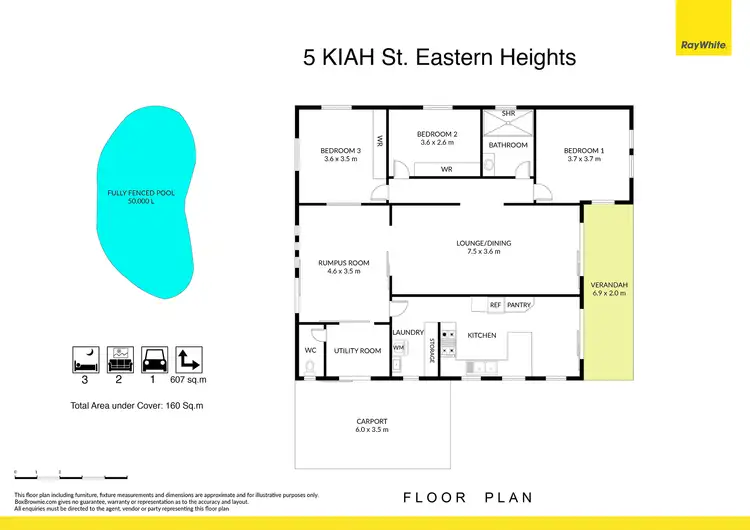 Floorplan of Homely house listing, 5 Kiah Street, Eastern Heights QLD 4305
