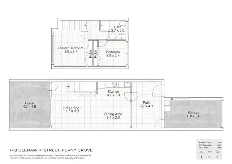 Floorplan of Homely unit listing, 1/18 Glenariff Street, Ferny Grove QLD 4055