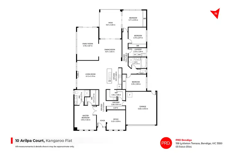 Floorplan of Homely house listing, 10 Arilpa Court, Kangaroo Flat VIC 3555
