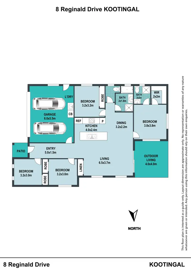 Floorplan of Homely house listing, 8 Reginald Drive, Kootingal NSW 2352