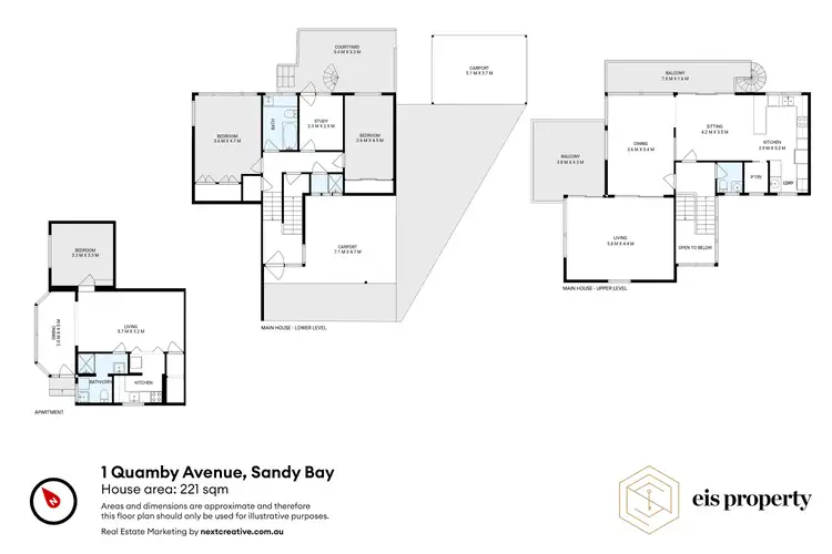 Floorplan of Homely house listing, 1&2/1 Quamby Avenue, Sandy Bay TAS 7005