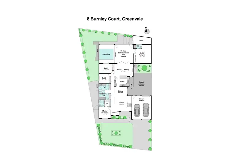 Floorplan of Homely house listing, 8 Burnley Court, Greenvale VIC 3059