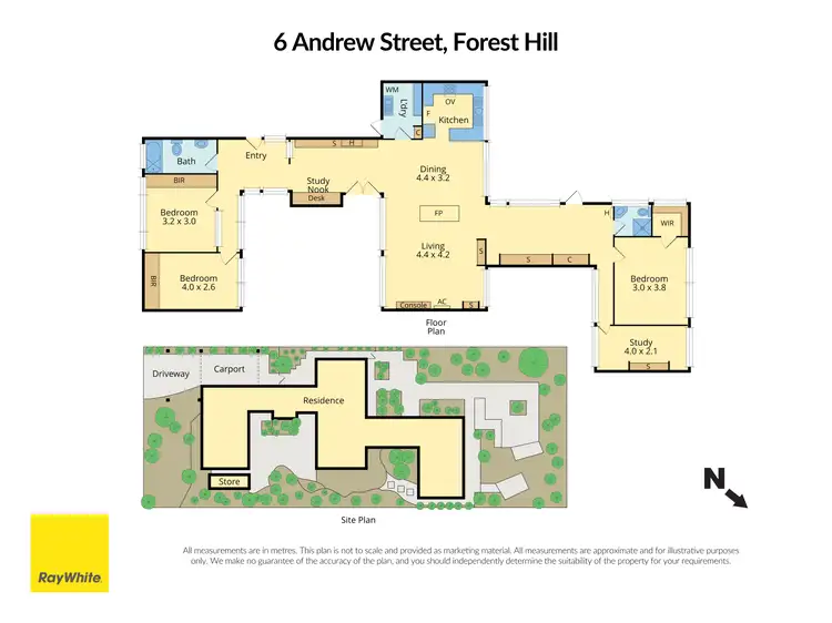 Floorplan of Homely house listing, 6 Andrew Street, Forest Hill VIC 3131
