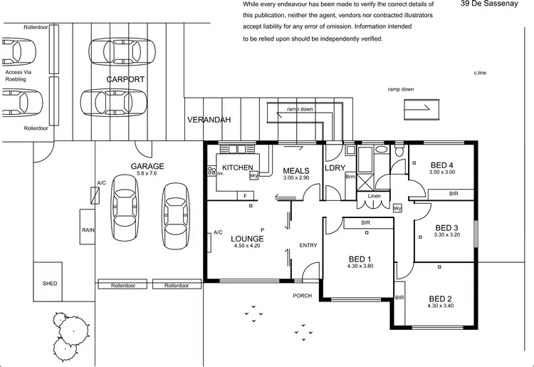Floorplan of Homely house listing, 39 De Sassenay Crescent, Modbury Heights SA 5092