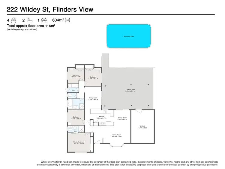 Floorplan of Homely house listing, 222 Wildey Street, Flinders View QLD 4305
