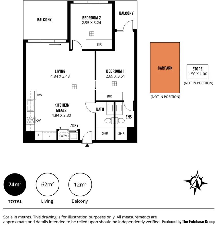 Floorplan of Homely apartment listing, 1109/180 Franklin Street, Adelaide SA 5000