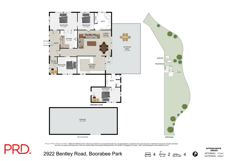 Floorplan of Homely rural property listing, 2922 Bentley Road, Boorabee Park NSW 2480
