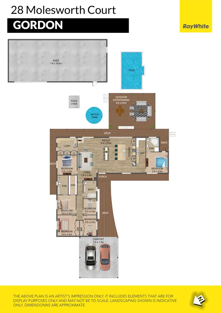 Floorplan of Homely house listing, 28 Molesworth Court, Gordon VIC 3345