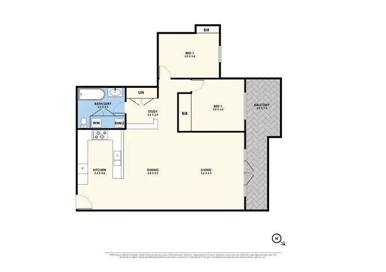 Floorplan of Homely apartment listing, 38/1 Gatehouse Drive, Kensington VIC 3031