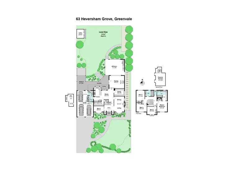 Floorplan of Homely house listing, 63 Heversham Grove, Greenvale VIC 3059