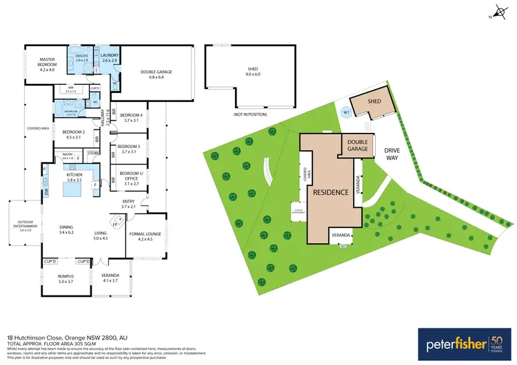 Floorplan of Homely house listing, 18 Hutchinson Close, Orange NSW 2800