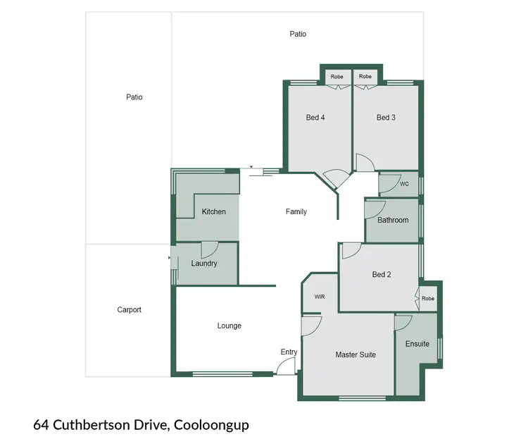Floorplan of Homely house listing, 64 Cuthbertson Drive, Cooloongup WA 6168
