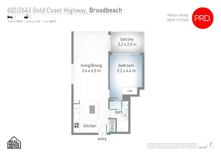 Floorplan of Homely apartment listing, 602/2663 Gold Coast Highway, Broadbeach QLD 4218
