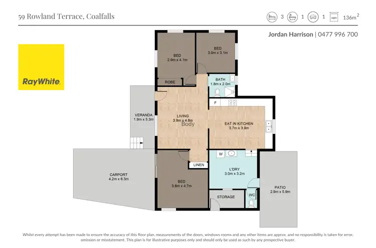 Floorplan of Homely house listing, 59 Rowland Terrace, Coalfalls QLD 4305