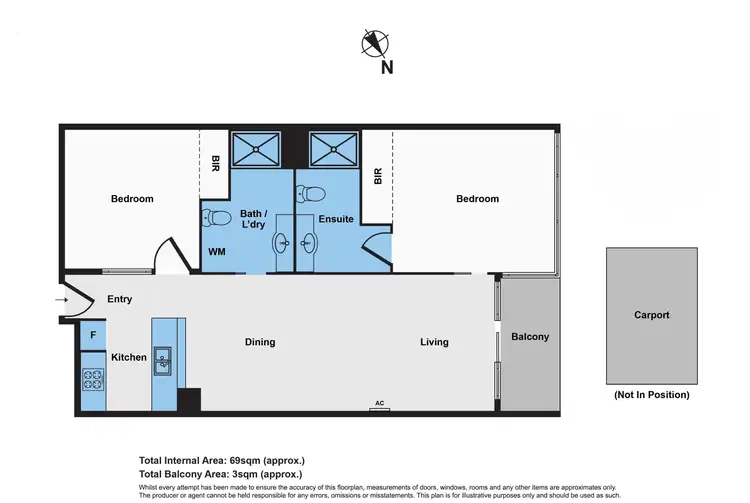 Floorplan of Homely apartment listing, 1210/241 City Rd, Southbank VIC 3006