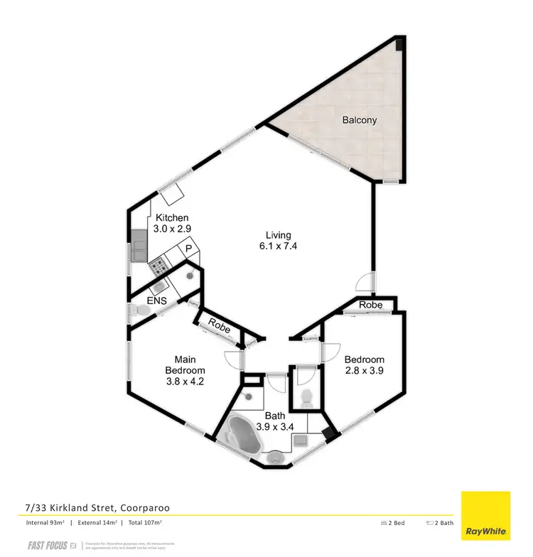 Floorplan of Homely apartment listing, 7/33 Kirkland Avenue, Coorparoo QLD 4151