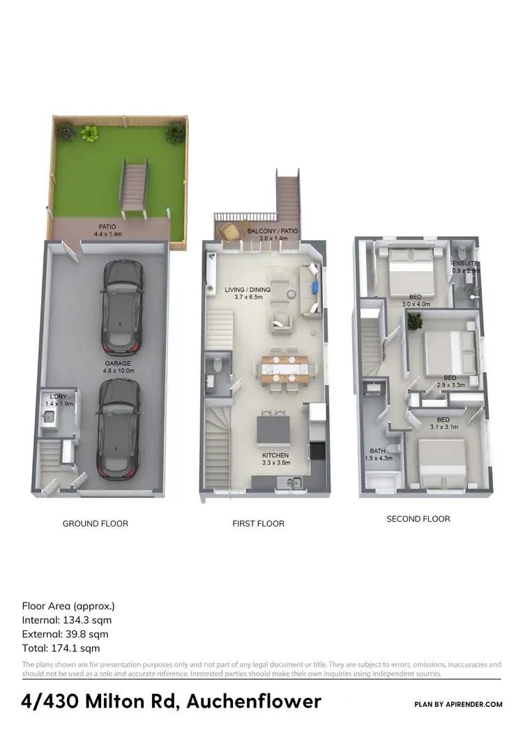 Floorplan of Homely townhouse listing, 4/11 Burt Street, Auchenflower QLD 4066
