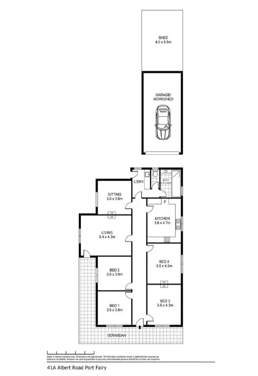 Floorplan of Homely house listing, 41A Albert Road, Port Fairy VIC 3284