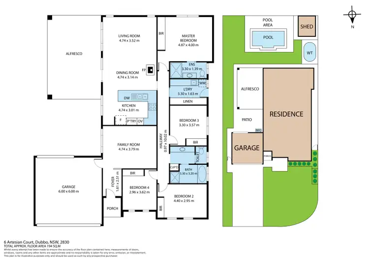 Floorplan of Homely house listing, 6 Artesian Court, Dubbo NSW 2830