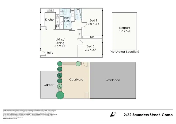 Floorplan of Homely villa listing, 2/52 Saunders Street, Como WA 6152