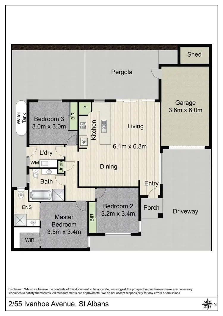 Floorplan of Homely unit listing, 2/55 Ivanhoe Avenue, St Albans VIC 3021