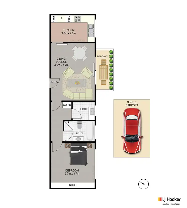 Floorplan of Homely unit listing, 8/6 Church Street, Ashfield NSW 2131