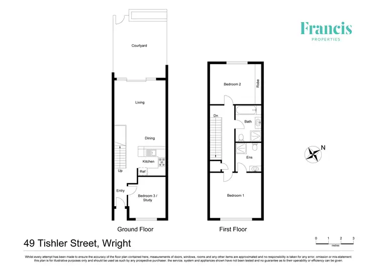 Floorplan of Homely townhouse listing, 49 Tishler Street, Wright ACT 2611
