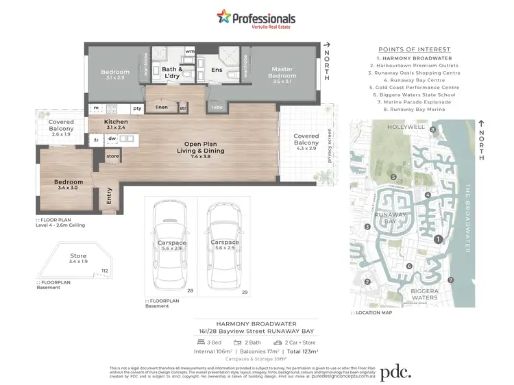 Floorplan of Homely apartment listing, 16i/28 Bayview Street, Runaway Bay QLD 4216