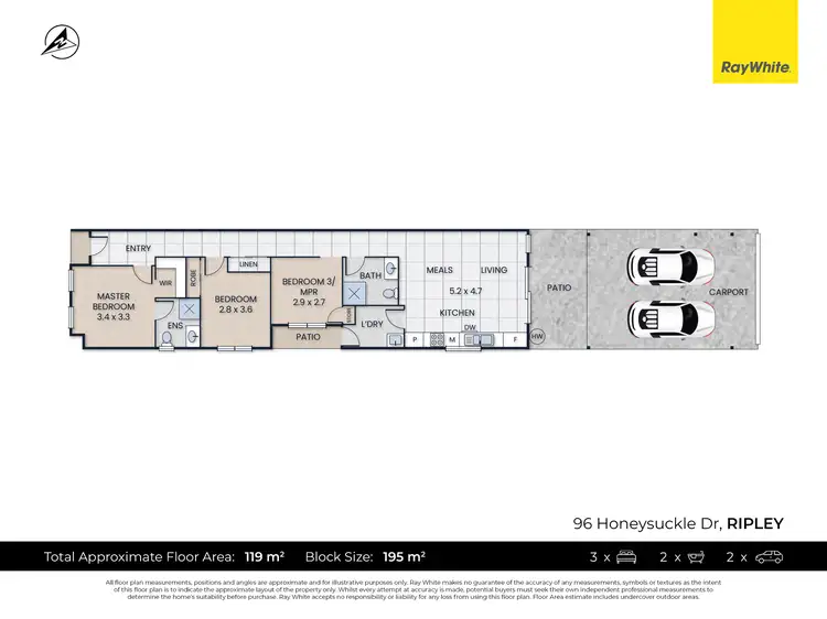 Floorplan of Homely house listing, 96 Honeysuckle Drive, Ripley QLD 4306