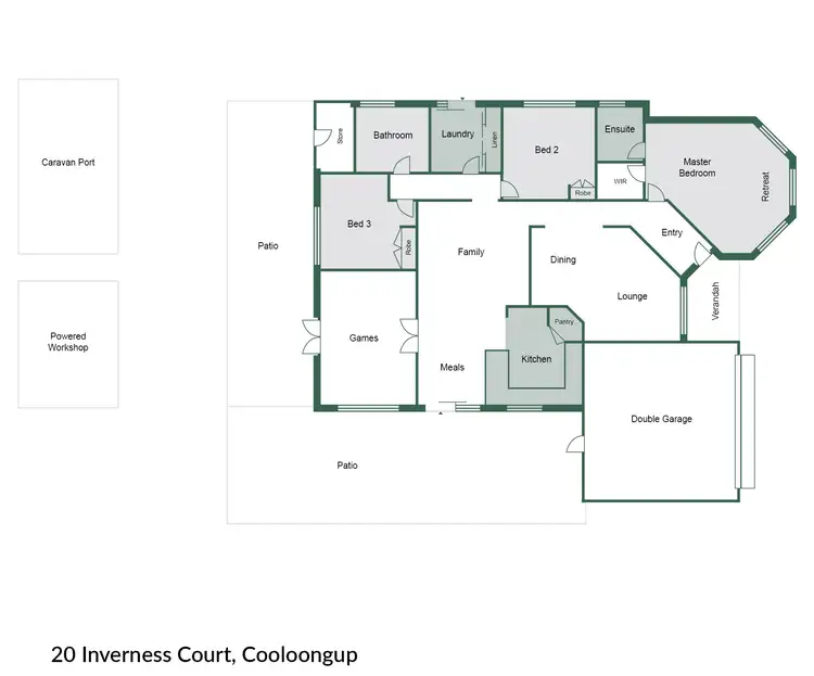 Floorplan of Homely house listing, 20 Inverness Court, Cooloongup WA 6168