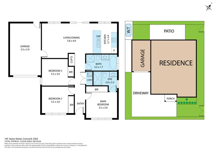 Floorplan of Homely townhouse listing, 14C Ayres Street, Creswick VIC 3363