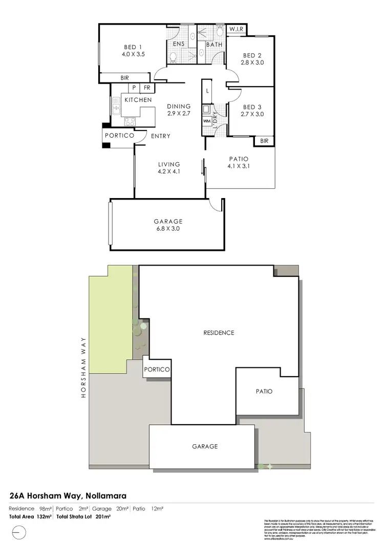 Floorplan of Homely villa listing, 26A Horsham Way, Nollamara WA 6061