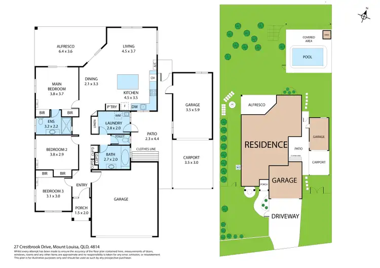Floorplan of Homely house listing, 27 Crestbrook Drive, Mount Louisa QLD 4814