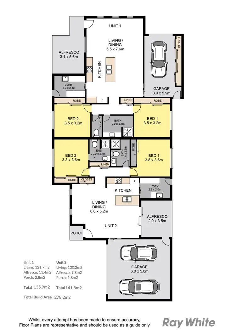 Floorplan of Homely semi-detached listing, 2 Henning Place, Burpengary East QLD 4505