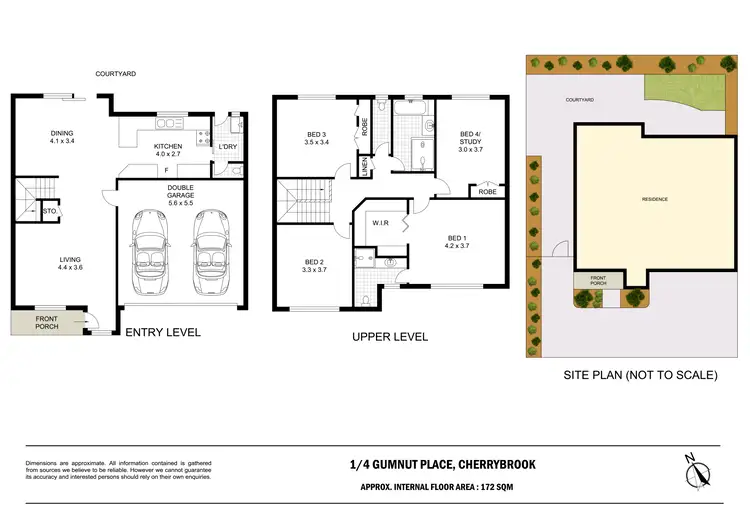 Floorplan of Homely townhouse listing, 1/4 Gumnut Place, Cherrybrook NSW 2126