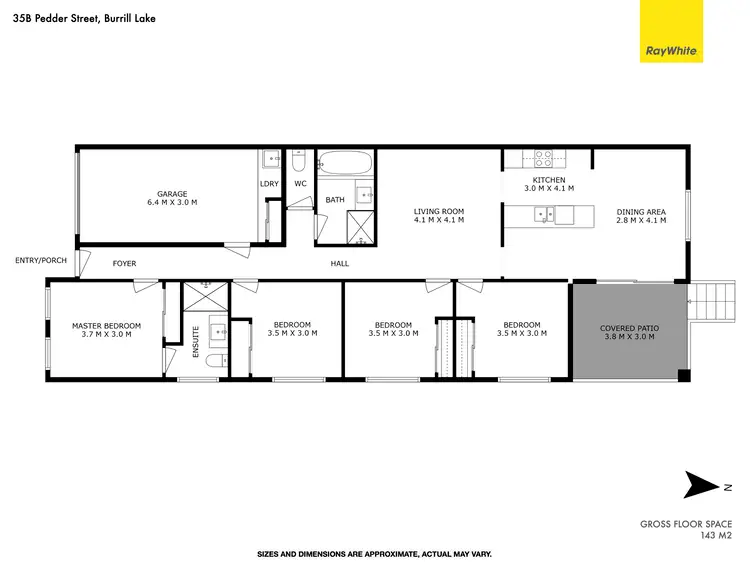 Floorplan of Homely house listing, 35B Pedder Drive, Burrill Lake NSW 2539