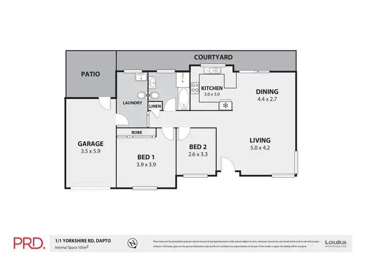 Floorplan of Homely villa listing, 1/1 Yorkshire Road, Dapto NSW 2530