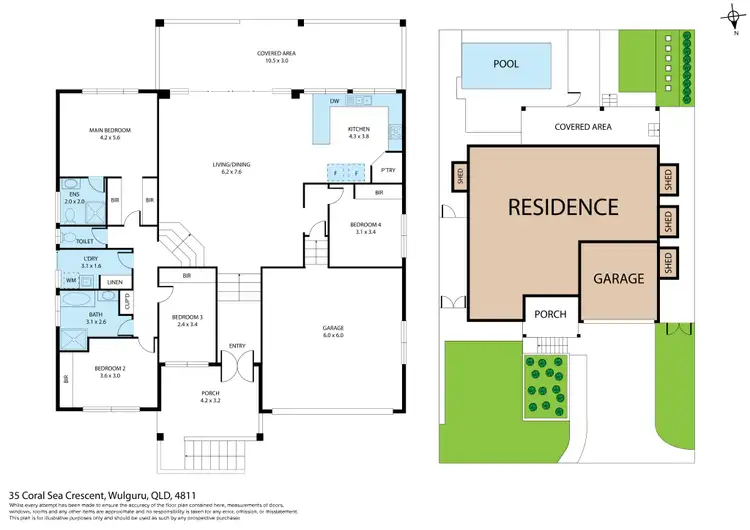 Floorplan of Homely house listing, 35 Coral Sea Crescent, Wulguru QLD 4811
