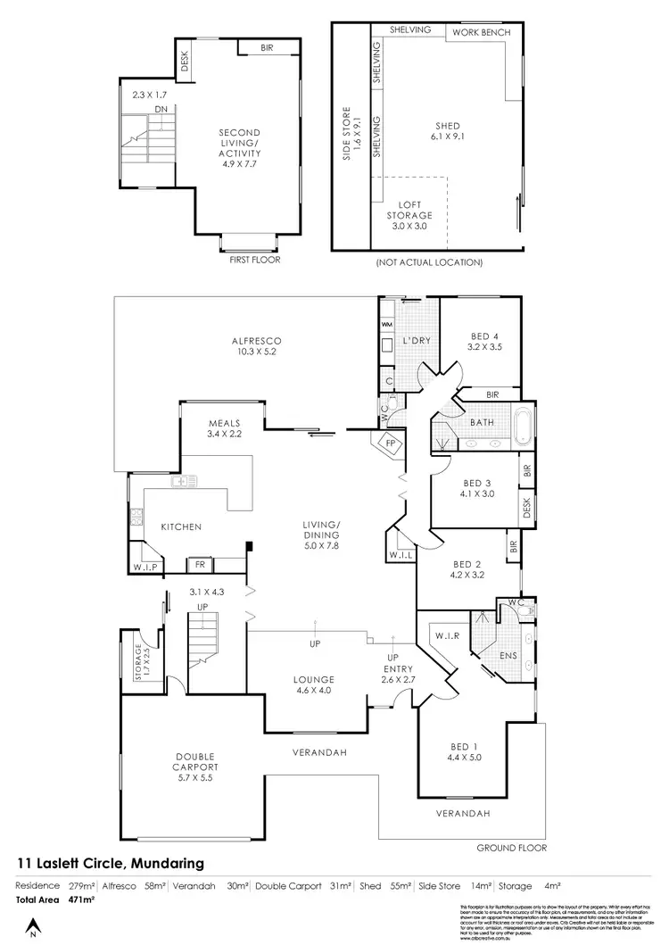 Floorplan of Homely house listing, 11 Laslett Circle, Mundaring WA 6073