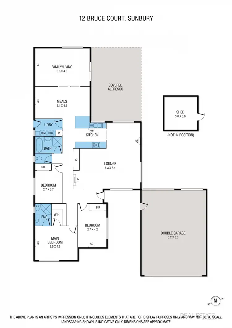 Floorplan of Homely house listing, 12 Bruce Court, Sunbury VIC 3429