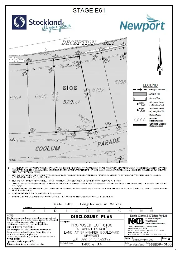 Floorplan of Homely land listing, LOT 6106, 77 Coolum Parade, Newport QLD 4020