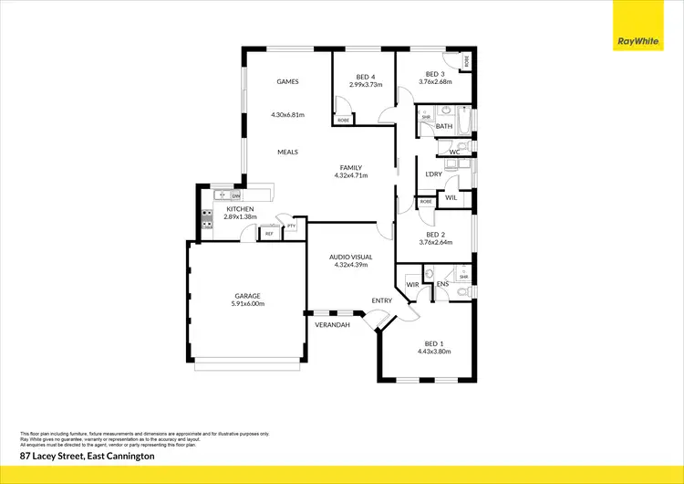 Floorplan of Homely house listing, 87 Lacey Street, East Cannington WA 6107