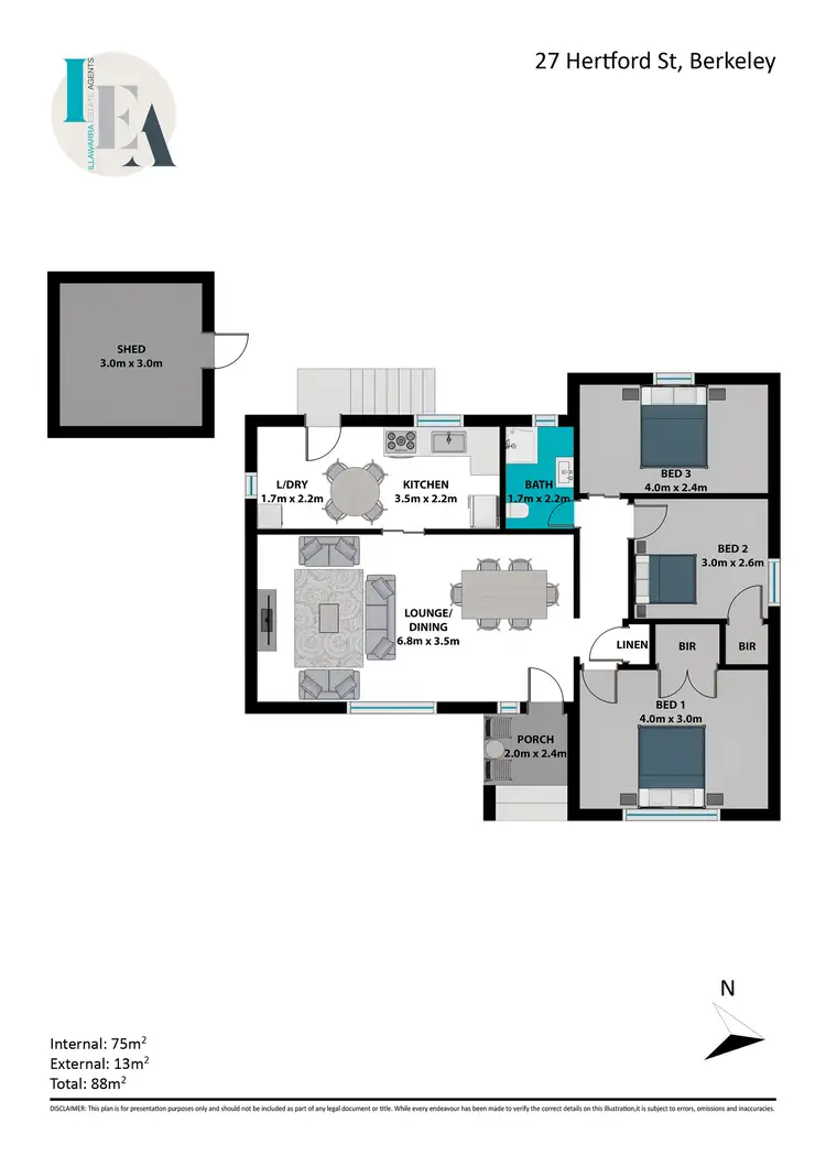 Floorplan of Homely house listing, 27 Hertford Street, Berkeley NSW 2506
