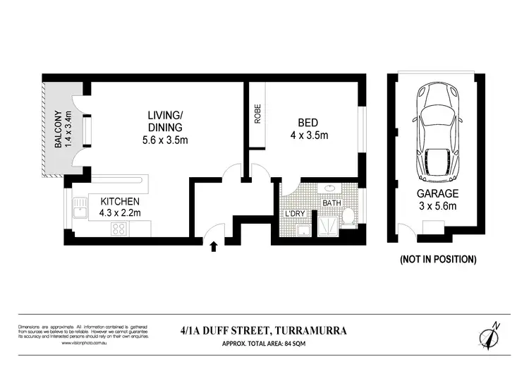 Floorplan of Homely apartment listing, 4/1A Duff street, Turramurra NSW 2074