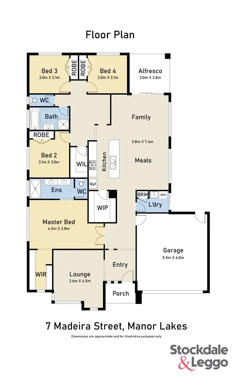 Floorplan of Homely house listing, 7 Madeira Street, Manor Lakes VIC 3024